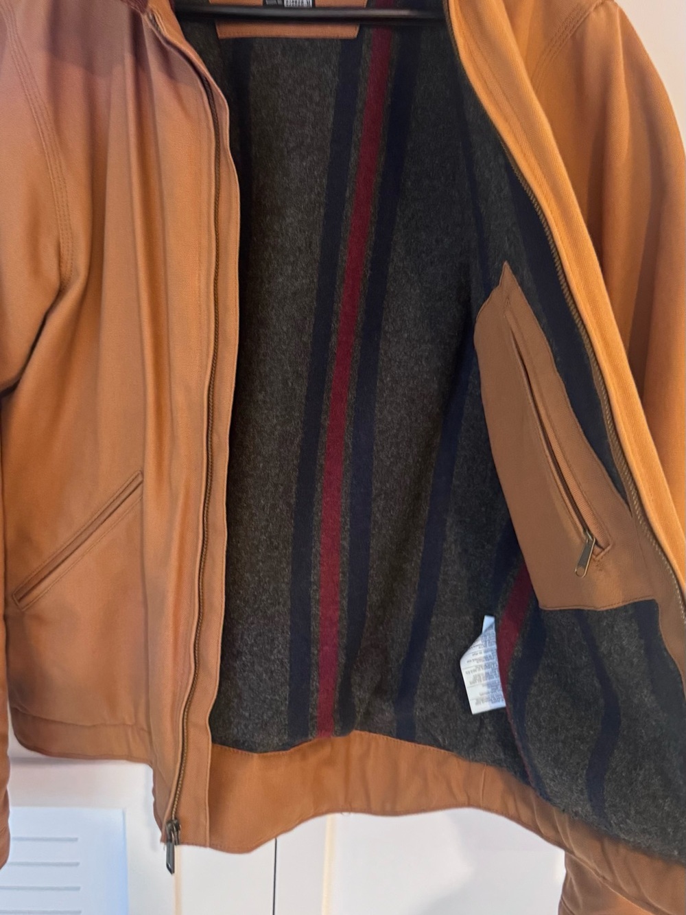 Carhartt Men’s Tan/Brown Duck Canvas Work Jacket